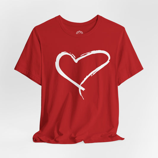 HERZ ZEICHNUNG PRINT MOTIV • Liebesbeweis Liebesbotschaft • T-shirt Damen & Herren • Baumwolle 🌿