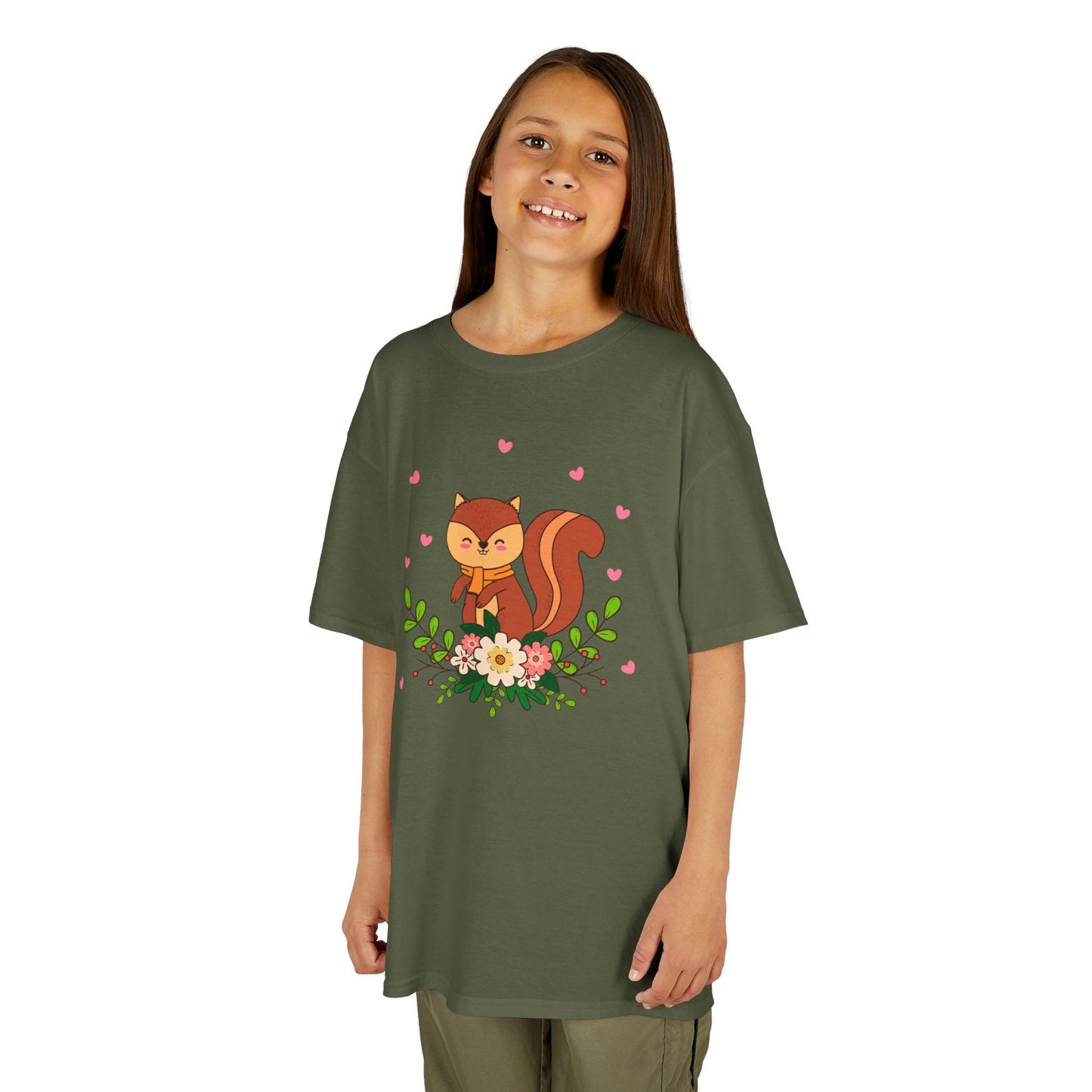 EICHHÖRNCHEN - WALTIER HERZEN NIEDLICH • Kinder Oversize T-Shirt für Mädchen & Jungen (7–16 Jahre) • BIO Baumwolle 🌿
