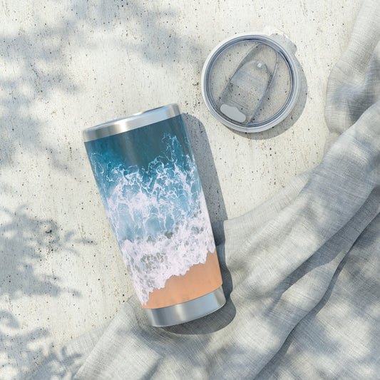 MEER STRAND SOMMERURLAUB • Thermo-Reisebecher XL • 590 ml • Tumbler Vagabond