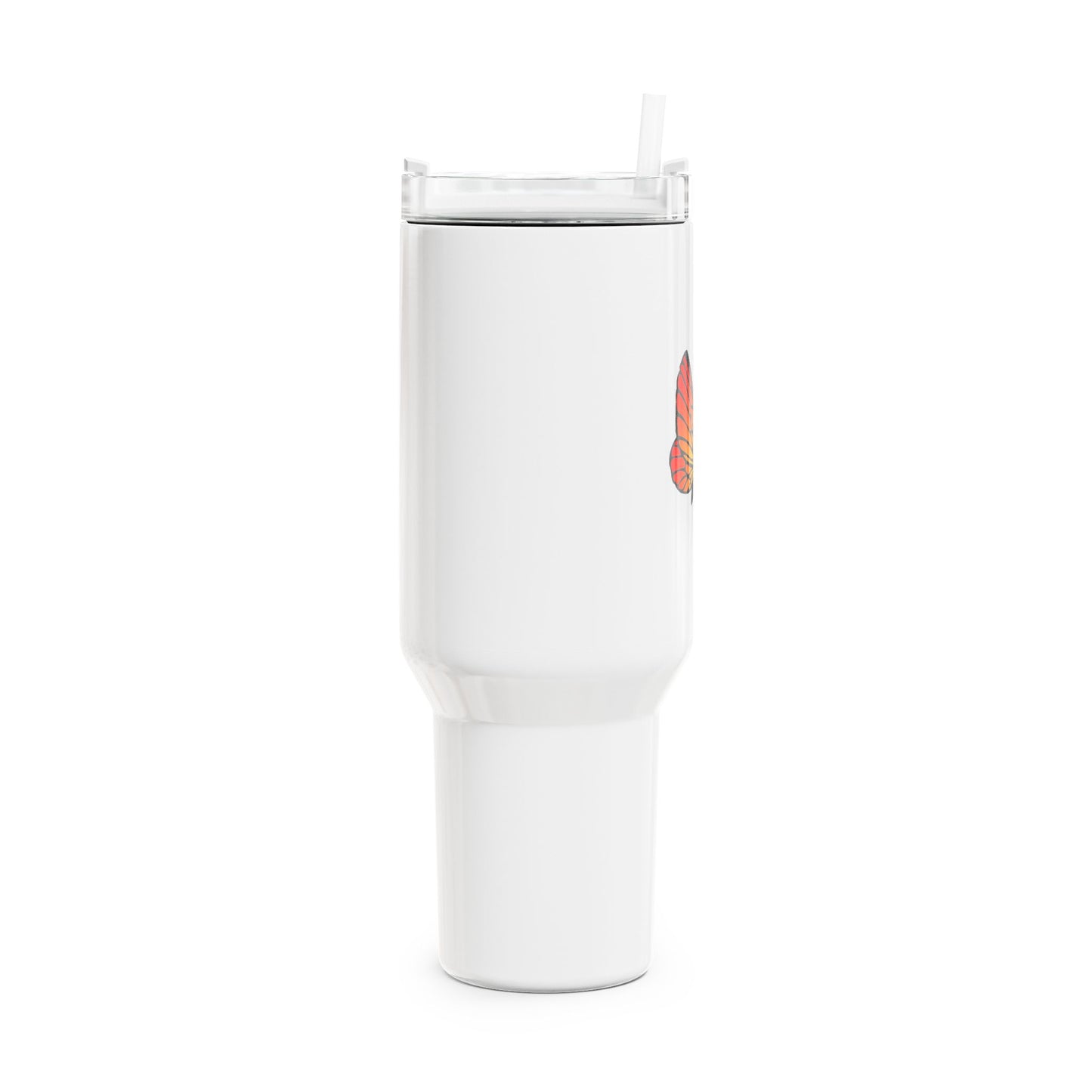 SCHMETTERLING CLIPART ÄSTHETISCH • Tumbler mit Henkel & Strohhalm • XXL Reisebecher 1,2L - YOGA SANTA