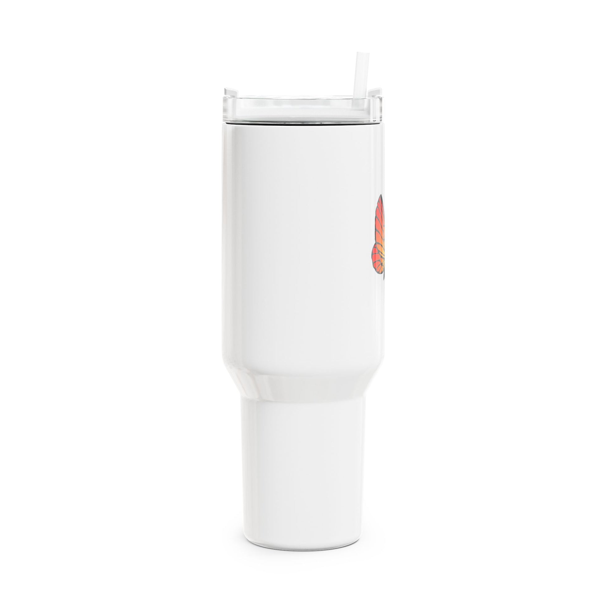 SCHMETTERLING CLIPART ÄSTHETISCH • Tumbler mit Henkel & Strohhalm • XXL Reisebecher 1,2L - YOGA SANTA