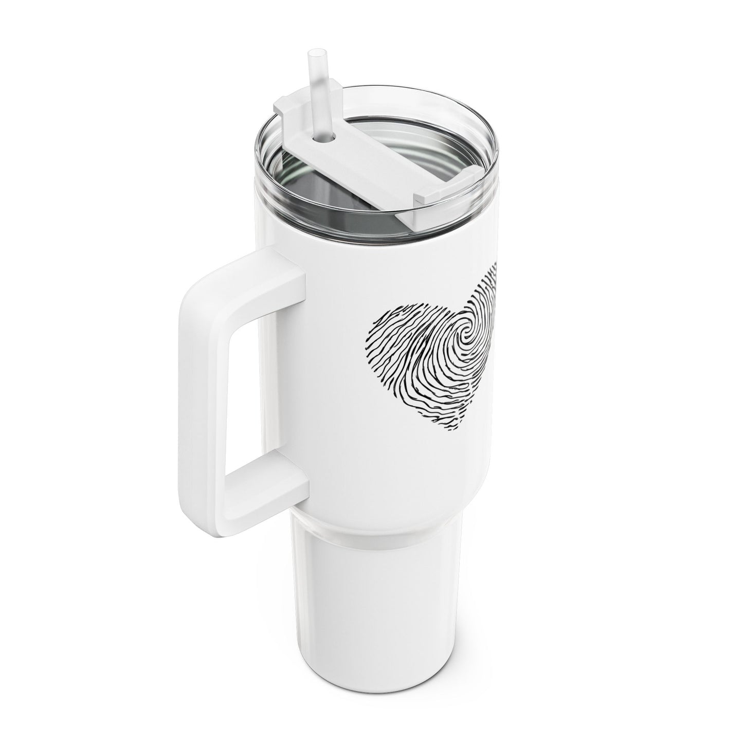 HERZ FINGERABDRUCK - Tumbler, 40oz  • Liebesbeweis Geschenk, LOVE Liebesbotschaft