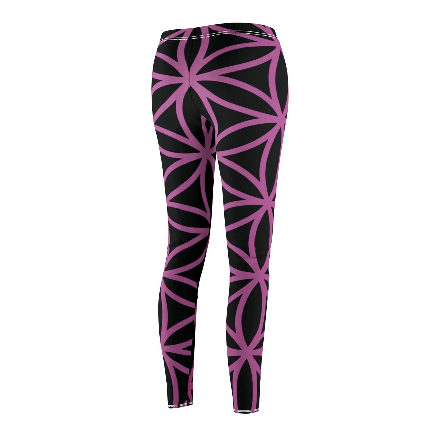 BLUME DES LEBENS LEGGINGS •  Exgtravagante, Außergewöhnliche Leggins Pink Schwarz • Beste Leggings für Sport & Alltag