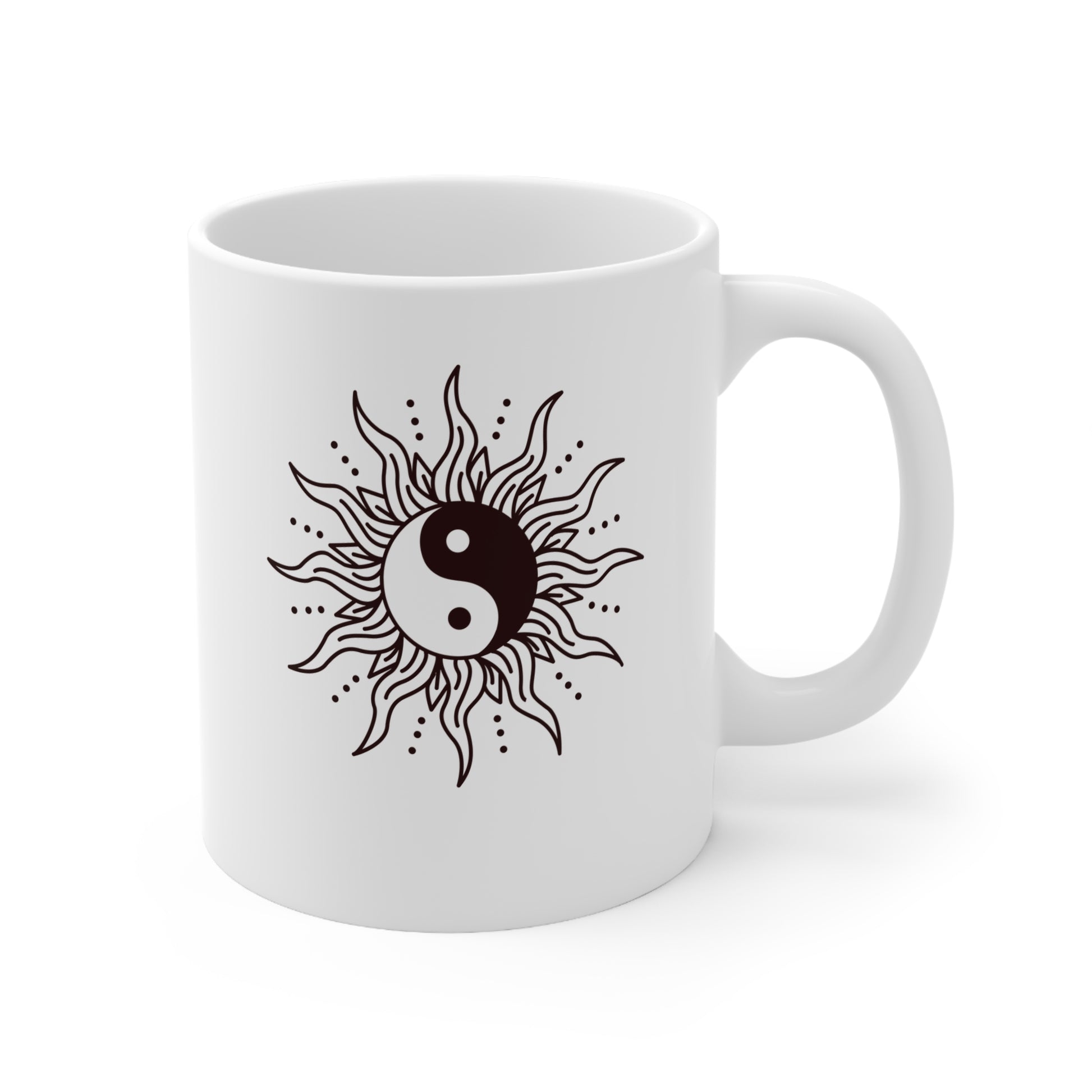YING YANG SONNE • Spirituelles Motiv • 440ml XXL Kaffeebecher - YOGA SANTA