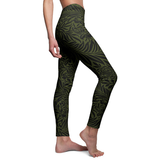 PFLANZENBLÄTTER DSCHUNGEL NATURMOTIV• Damen-Leggings • Beste Leggings für Sport & Alltag