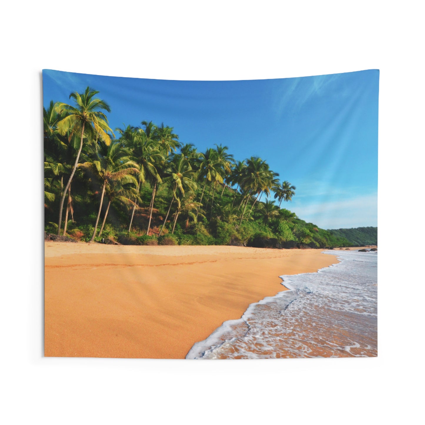 PALMEN MEER STRAND • Urlaubsmotiv • Wandtuch • Wandttepich • Wanddekor in v. Größen bis XXL