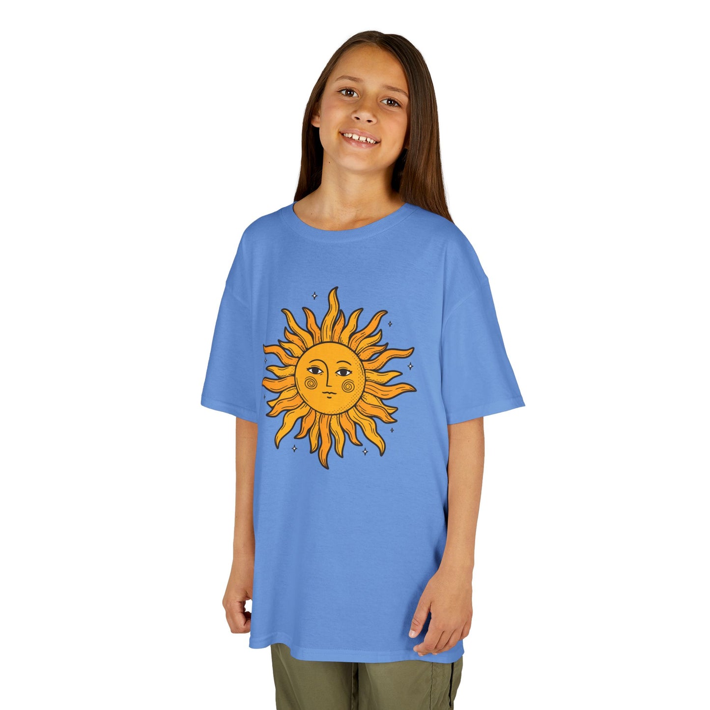 SONNE MOND RETRO VINTAGE STYLE • Oversize Kinder T-Shirt Mädchen Jungen • BIO Baumwolle 🌿