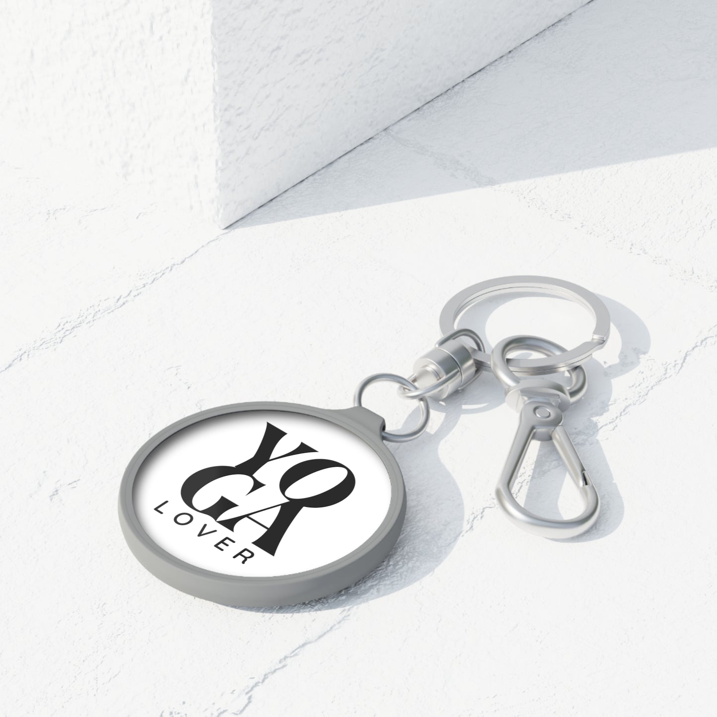 YOGA LOVER • Edler Luxus Schlüsselanhänger mit Karabiner für Frauen & Männer