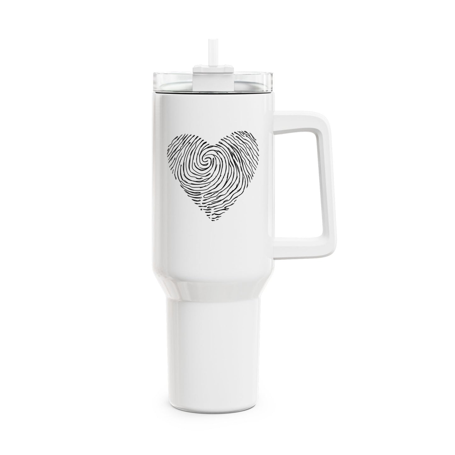 HERZ FINGERABDRUCK - Tumbler, 40oz  • Liebesbeweis Geschenk, LOVE Liebesbotschaft