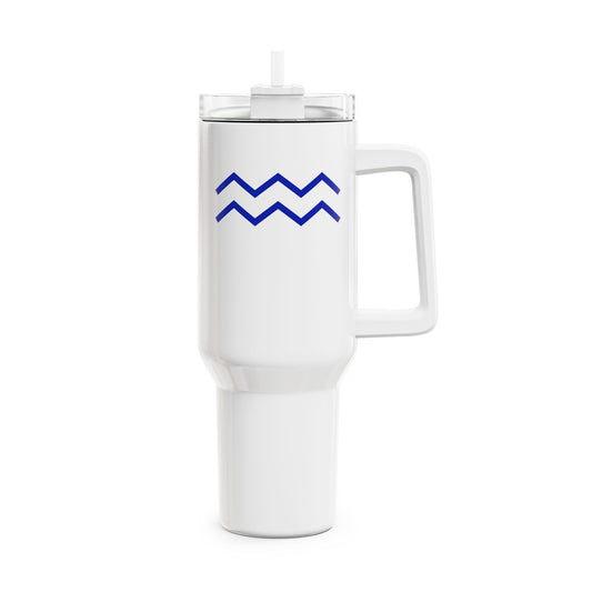 WASSERMANN AQUARIUS STERNZEICHEN Tierkreiszeichen Geburtstagsgeschenkidee  • Tumbler mit Henkel & Strohhalm • XXL Reisebecher 1,2L - YOGA SANTA