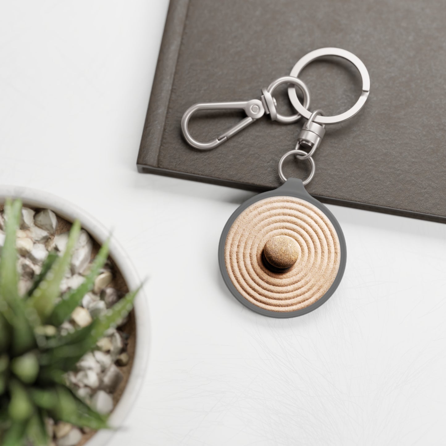 FENG SHUI - ZEN GARTEN • Edler Luxus Schlüsselanhänger mit Karabiner für Frauen & Männer