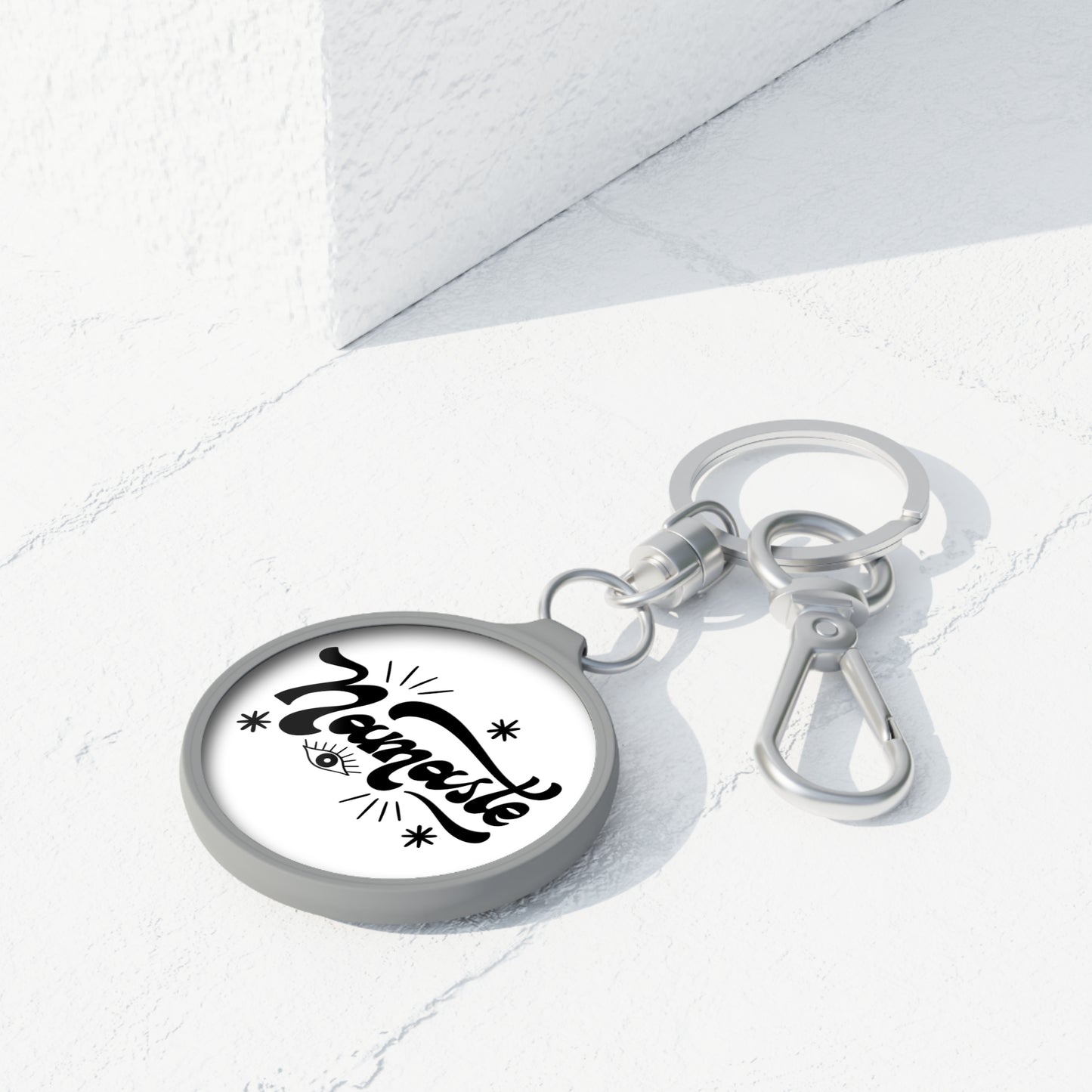 NAMASTE - ALLSEHENDES AUGE • Edler Luxus Schlüsselanhänger mit Karabiner für Frauen & Männer