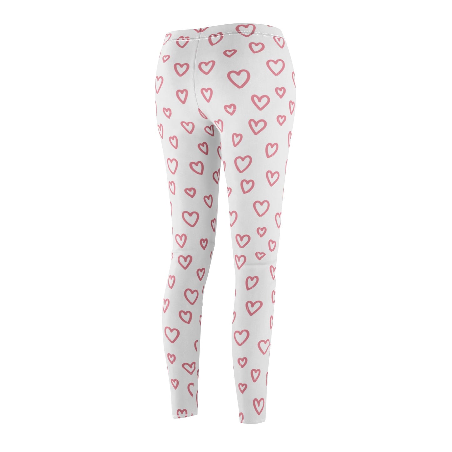Herz Print Leggings mit Herzchen Bild • Extravagante Damen Leggins Schwarz • Beste Leggings für Sport & Freizeit
