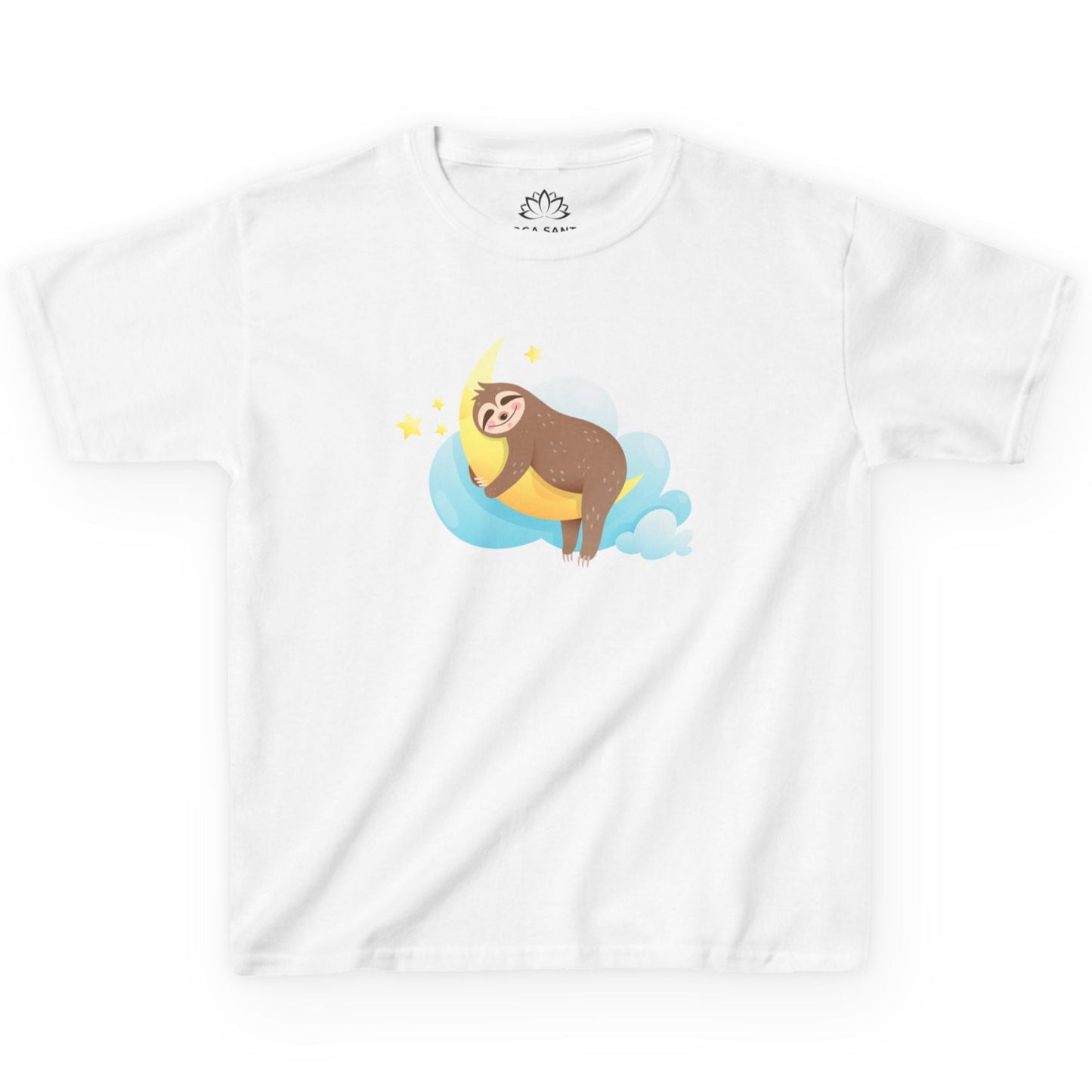 FAULTIER MOND STERNE WOLKE NIEDLICH SÜßE COMIC ZEICHNUNG • Pijama Schlafoberteil Oversize Kinder T-Shirt Mädchen Jungen • BIO Baumwolle 🌿