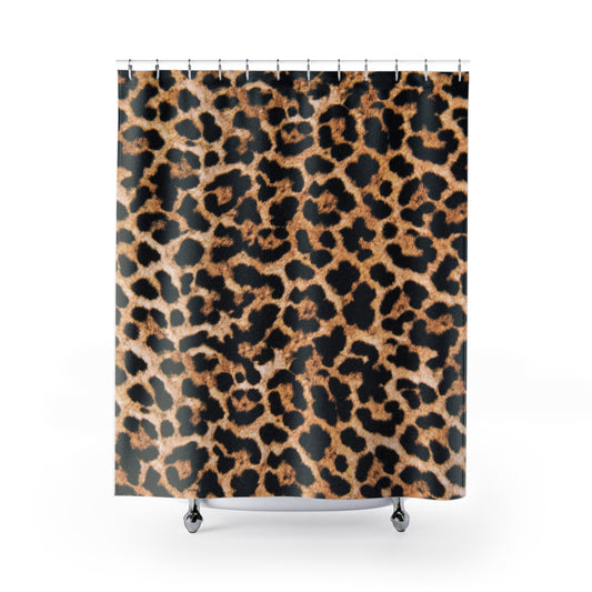 LEOPARDEN LEO ANIMAL PRINT • Hochwertiger, Schöner Duschvorhang 180x200 cm
