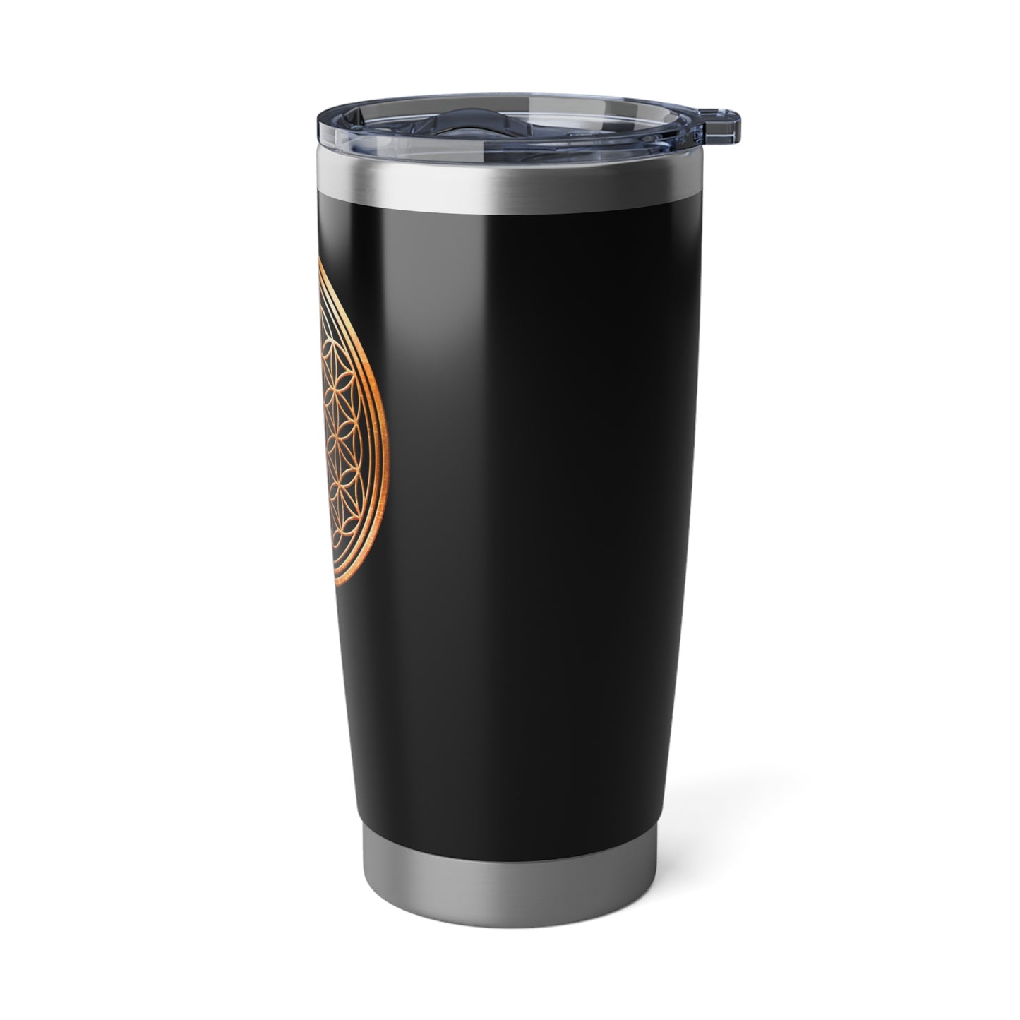 BLUME DES LEBENS BRONZE OPTIK • Thermo-Reisebecher XL • 590 ml • Tumbler Schwarz Vagabond