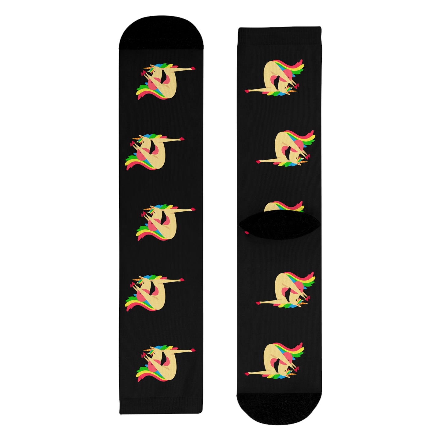 EINHORN YOGA TIERYOGA SOCKEN LUSTIG BUNT • HAPPY SOCKS Crew Socken Bunt mit Motiv