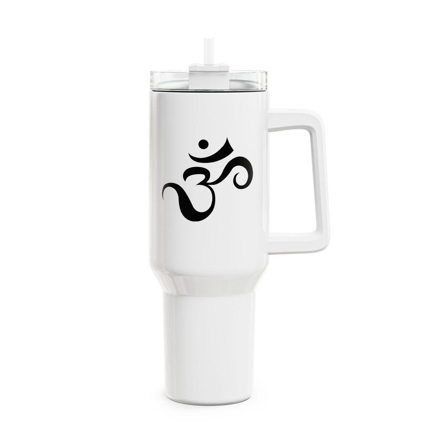 OM OHM ZEICHEN ÄSTHETISCH • Tumbler mit Henkel & Strohhalm • XXL Reisebecher 1,2L - YOGA SANTA