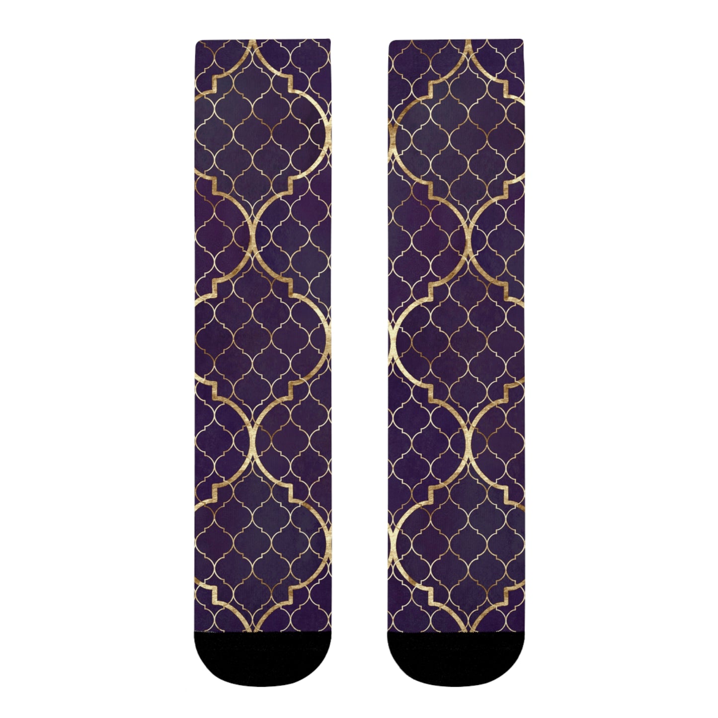 LUXUS SOCKEN LILA ORIENTALISCHES DESIGN • HAPPY SOCKS Crew Socken mit Motiv