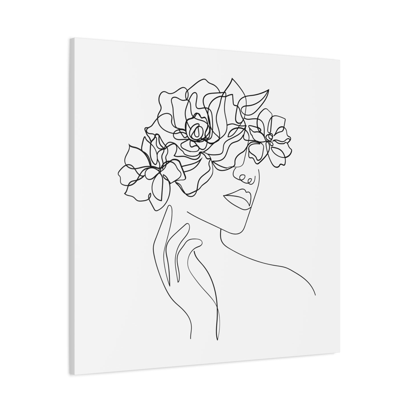 Deko Leinwand Weiss auf Holzrahmen gespannt - Kiefernholz , 1.25" Mit dekorativem Kunstdruck Bild