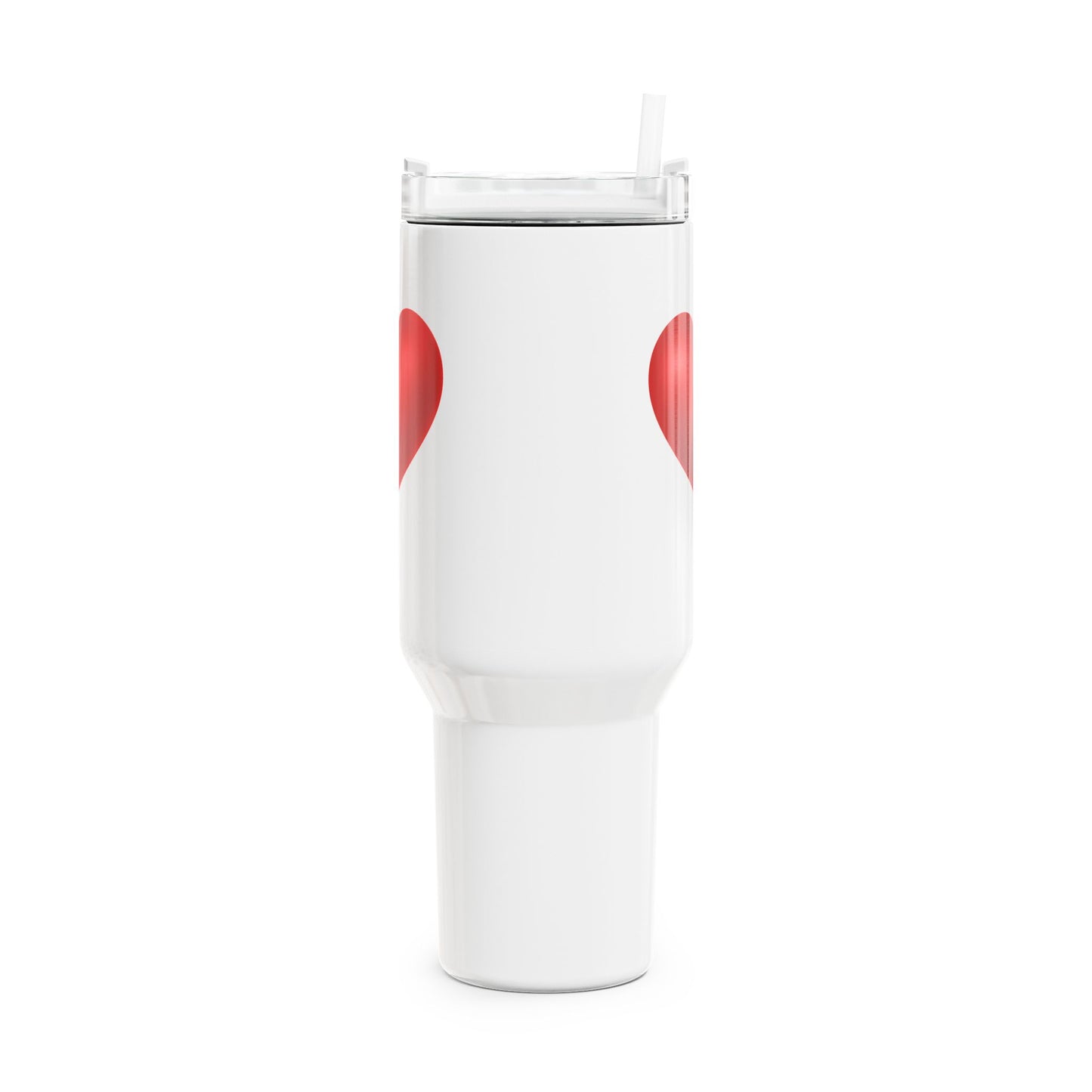 ROTES LIEBESHERZ LIEBESBEWEIS Geschenkidee • Tumbler mit Henkel & Strohhalm • XXL Reisebecher 1,2L