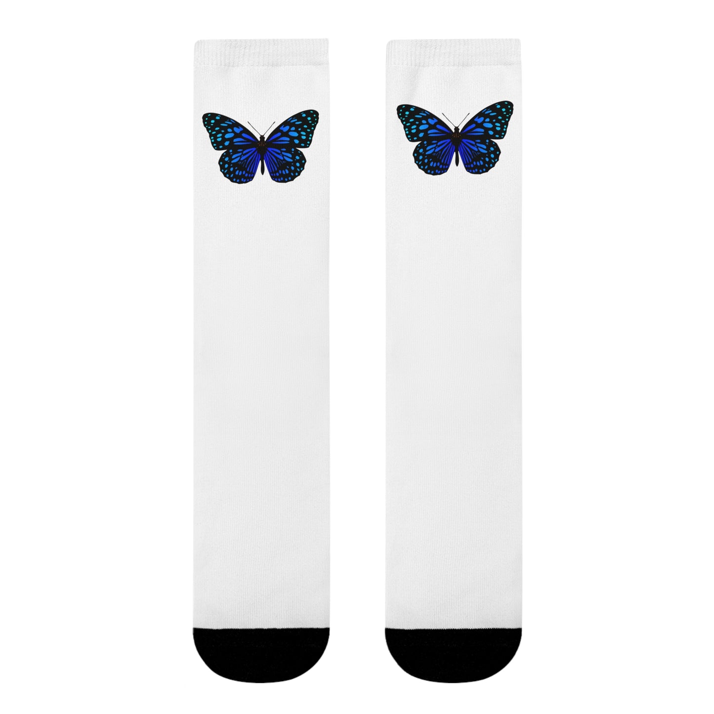 SCHMETTERLINGSMUSTER SOCKEN • HAPPY SOCKS Crew Socken Weiß mit Motiv für Gärtner & Naturliebhaber