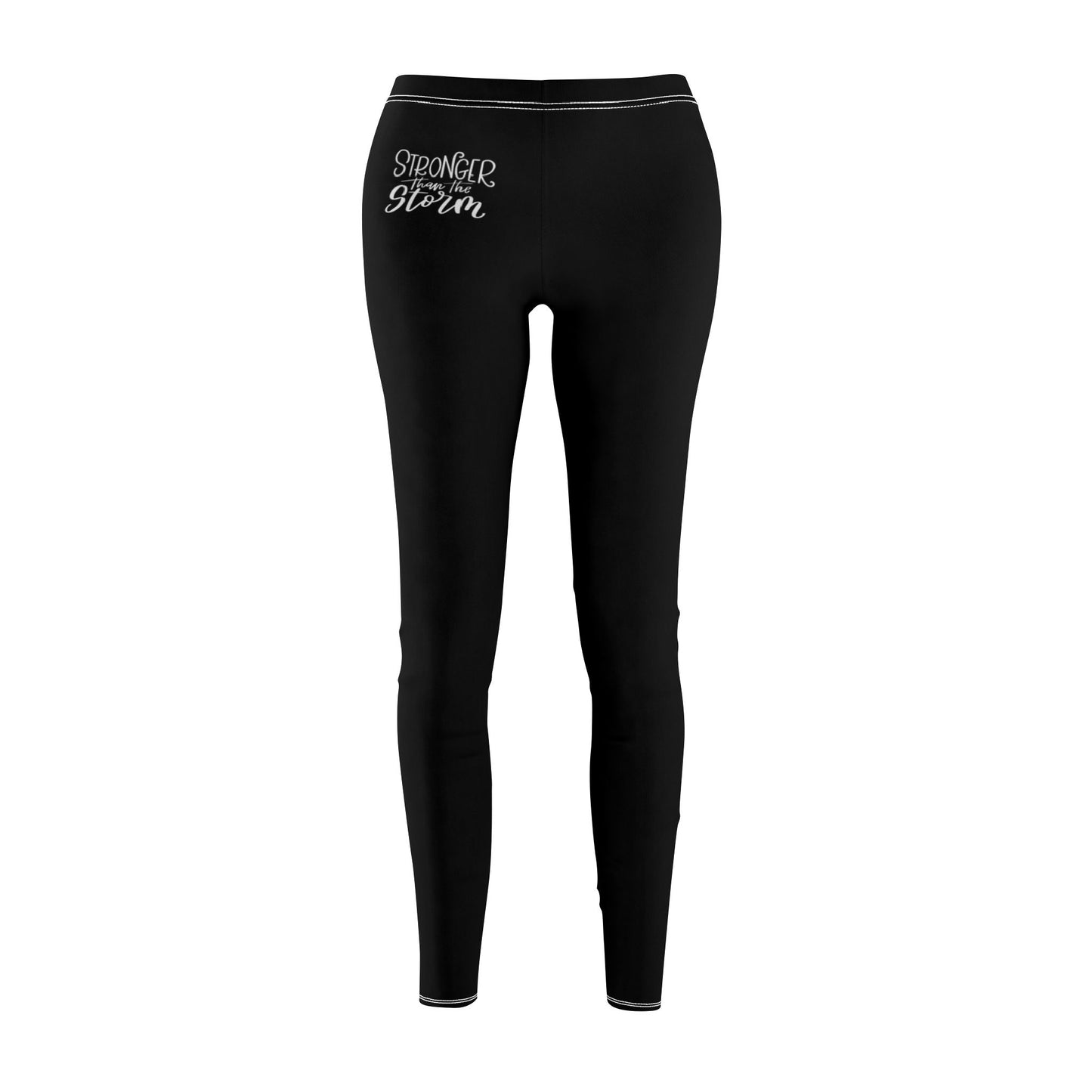 STRONGER THAN THE STORM • Yoga Spruch Fitness Motivations Damen Leggins • Beste Leggings für Sport & Alltag