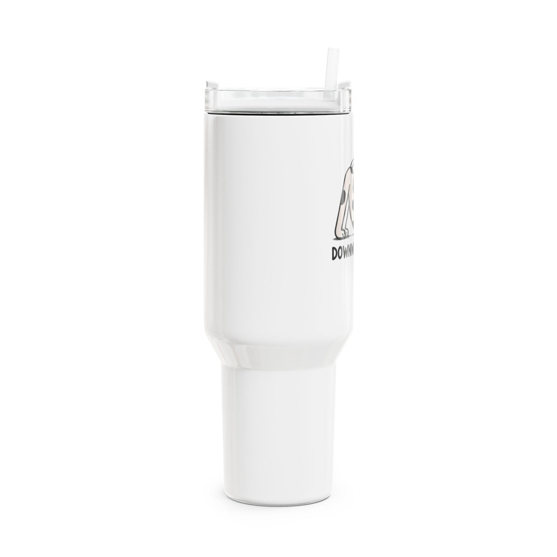 DOWNWARD HUMAN HUNDE YOGA LUSTIGER SPRUCH • Tumbler mit Henkel & Strohhalm • XXL Reisebecher 1,2L - YOGA SANTA