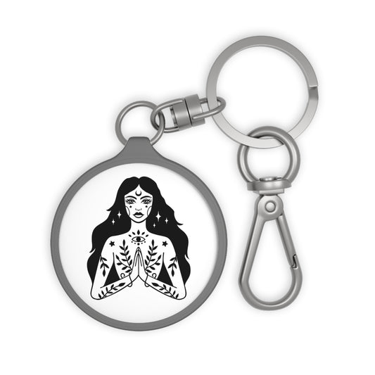 SCHÖNE FRAU - SPIRITUELLE SYMBOLE • Edler Luxus Schlüsselanhänger mit Karabiner für Frauen & Männer