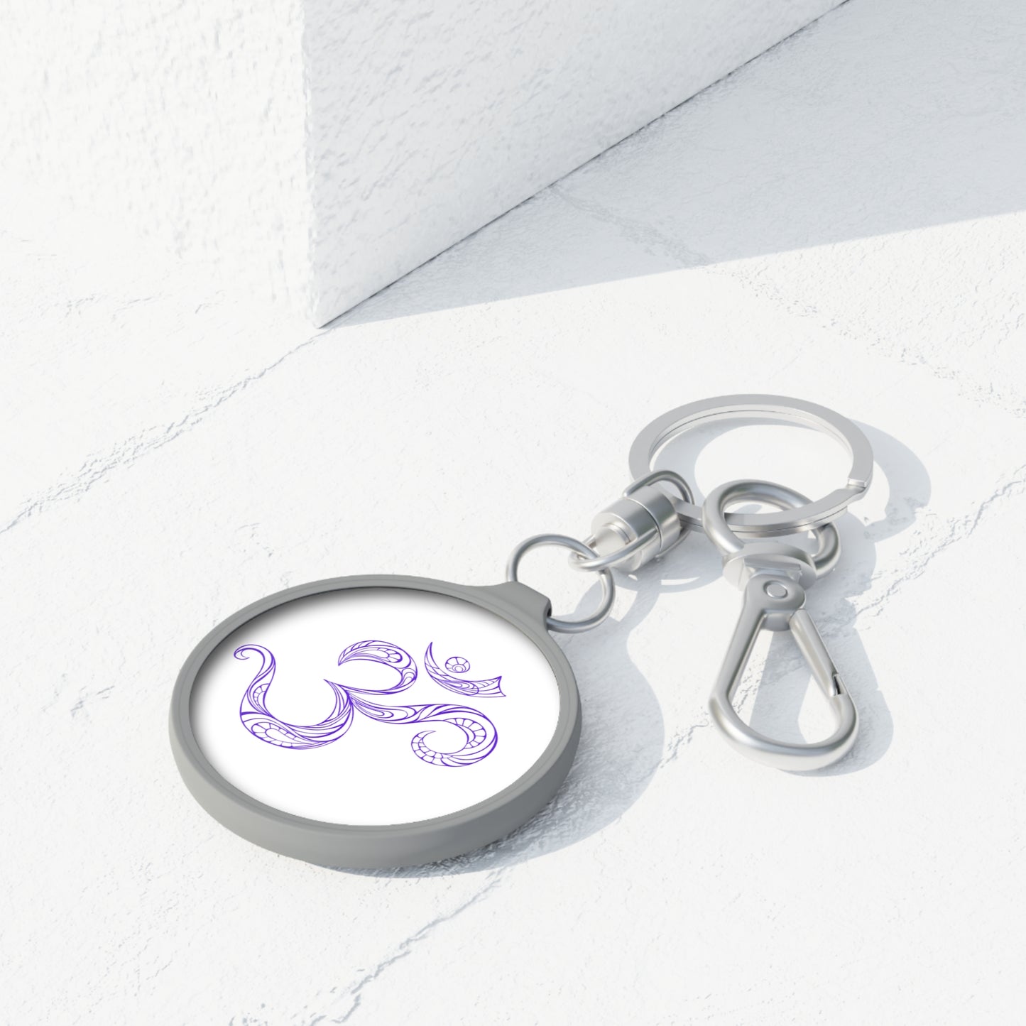 OM ZEICHEN OHM SYMBOL AUM - SPRUCH • Edler Luxus Schlüsselanhänger mit Karabiner für Frauen & Männer