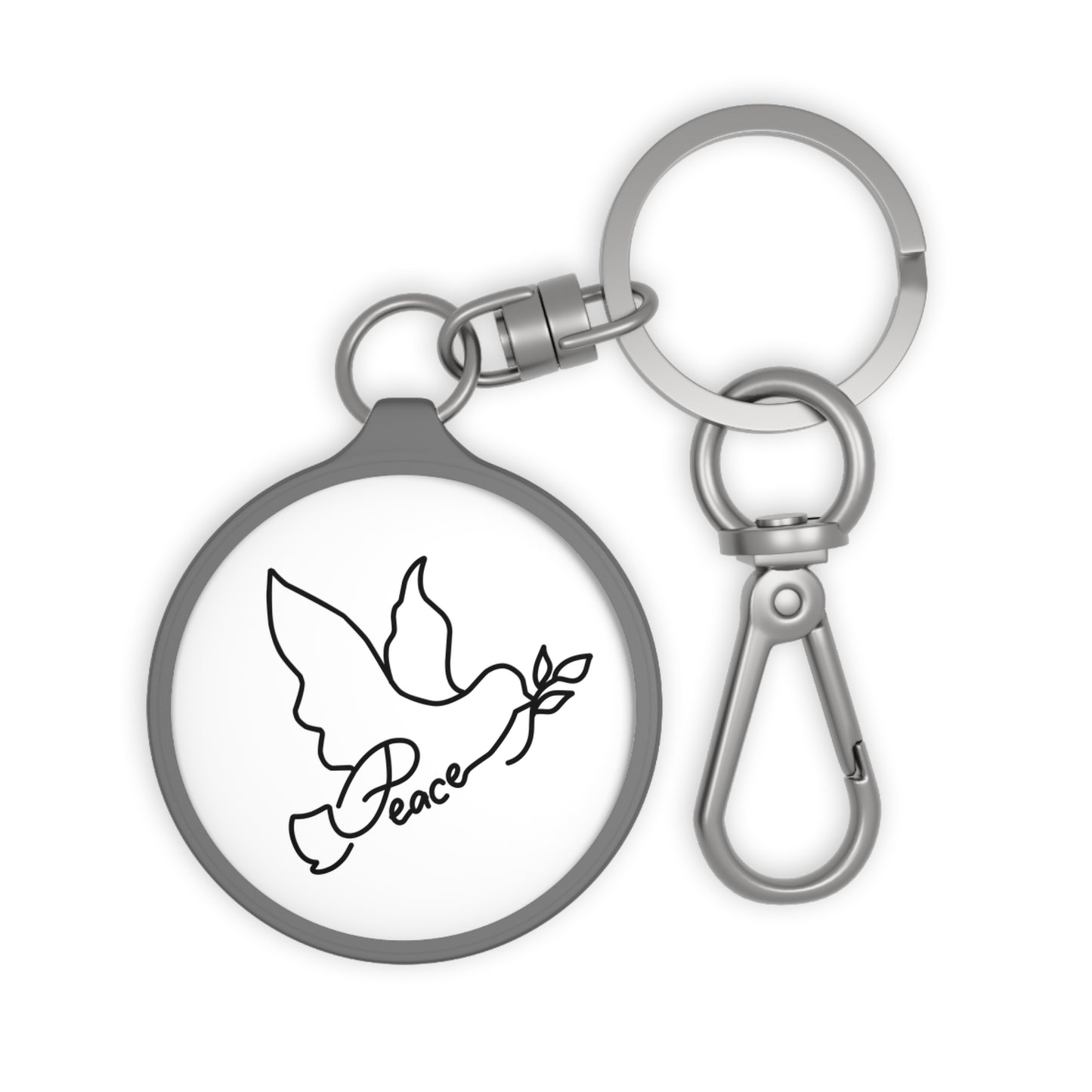 PEACE FRIEDENSHTAUBE • Edler Luxus Schlüsselanhänger mit Karabiner für Frauen & Männer