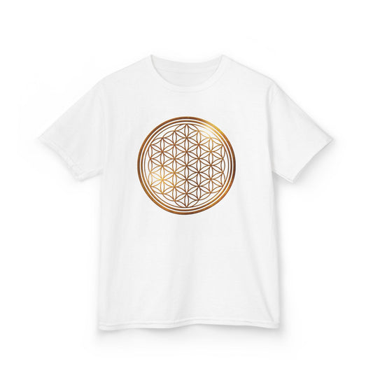 BLUME DES LEBENS • Kinder Oversize T-Shirt für Mädchen & Jungen (7–16 Jahre) • BIO Baumwolle 🌿