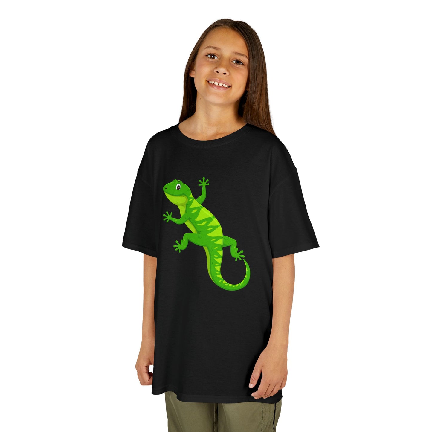 GECKO EIDECHSE LUSTIG NIEDLICH SÜß • Kinder Oversize T-Shirt für Mädchen & Jungen (7–16 Jahre) • BIO Baumwolle 🌿
