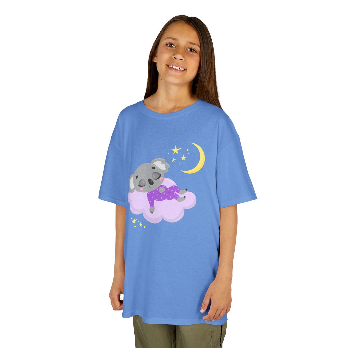 KOALA BÄR MOND STERNE WOLKE NIEDLICH SÜßER COMIC • Oversize Kinder T-Shirt • Mädchen Jungen • BIO Baumwolle 🌿