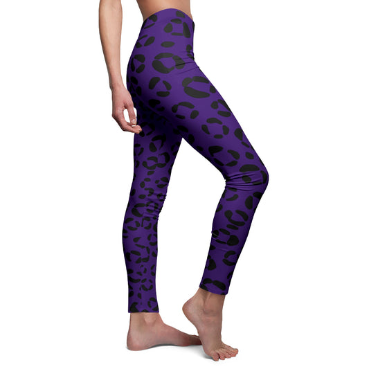 LILA LEOPARDEN ANIMAL PRINT • Violette Leggings für Sport & Alltag