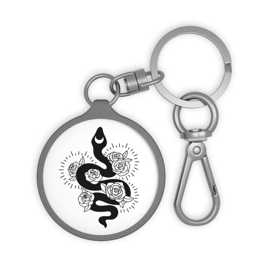 SCHLANGE ROSEN MOND - SPIRITUELLES TIER • Edler Luxus Schlüsselanhänger mit Karabiner für Frauen & Männer