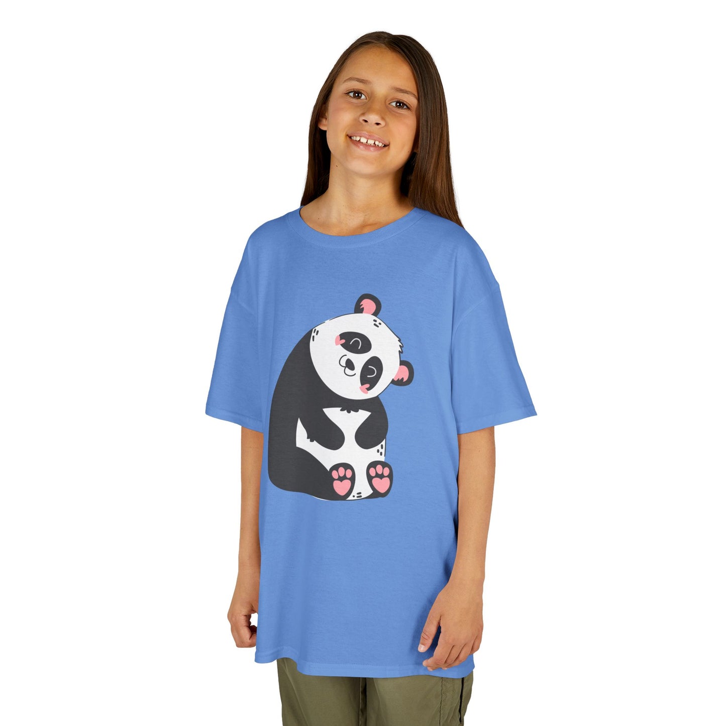PANDA NIEDLICH SÜß COMIC ZEICHNUNG • Oversize Kinder T-Shirt Mädchen Jungen • BIO Baumwolle 🌿