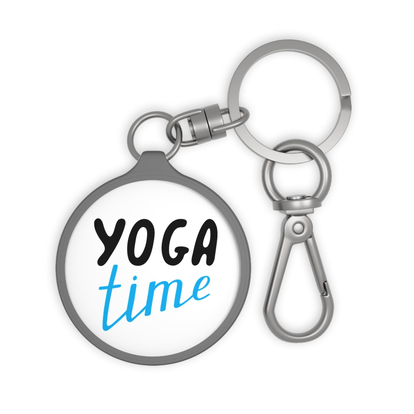 YOGA TIME - YOGA Liebhaber • Edler Luxus Schlüsselanhänger mit Karabiner für Frauen & Männer