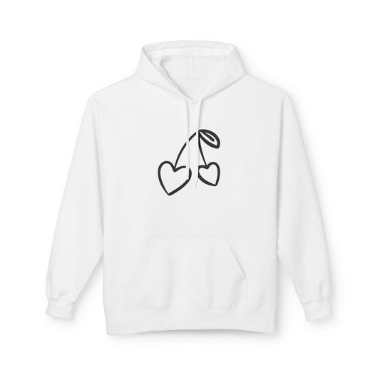 HERZKIRSCHEN COMIC ZEICHNUNG NIEDLICH SÜß • Yoga Fitness Fleece Hoodie für Damen & Herren • Baumwolle 🌿