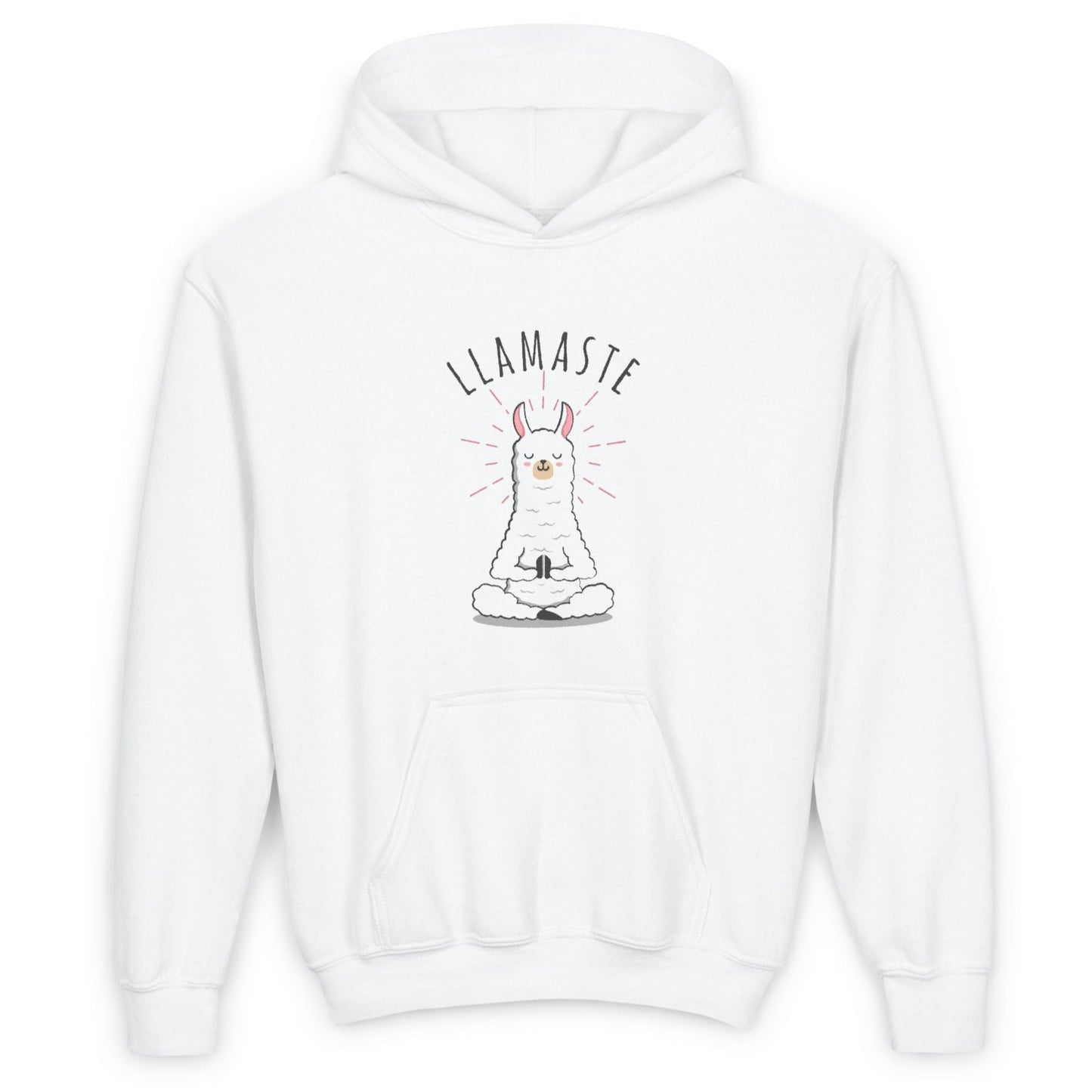 LLAMASTE LAMA LUSTIGE COMIC ZEICHNUNG TIERYOGA • Kinder Hoodie für Mädchen & Jungen (7–16 Jahre) | Kuschelweiche Baumwolle 🌿