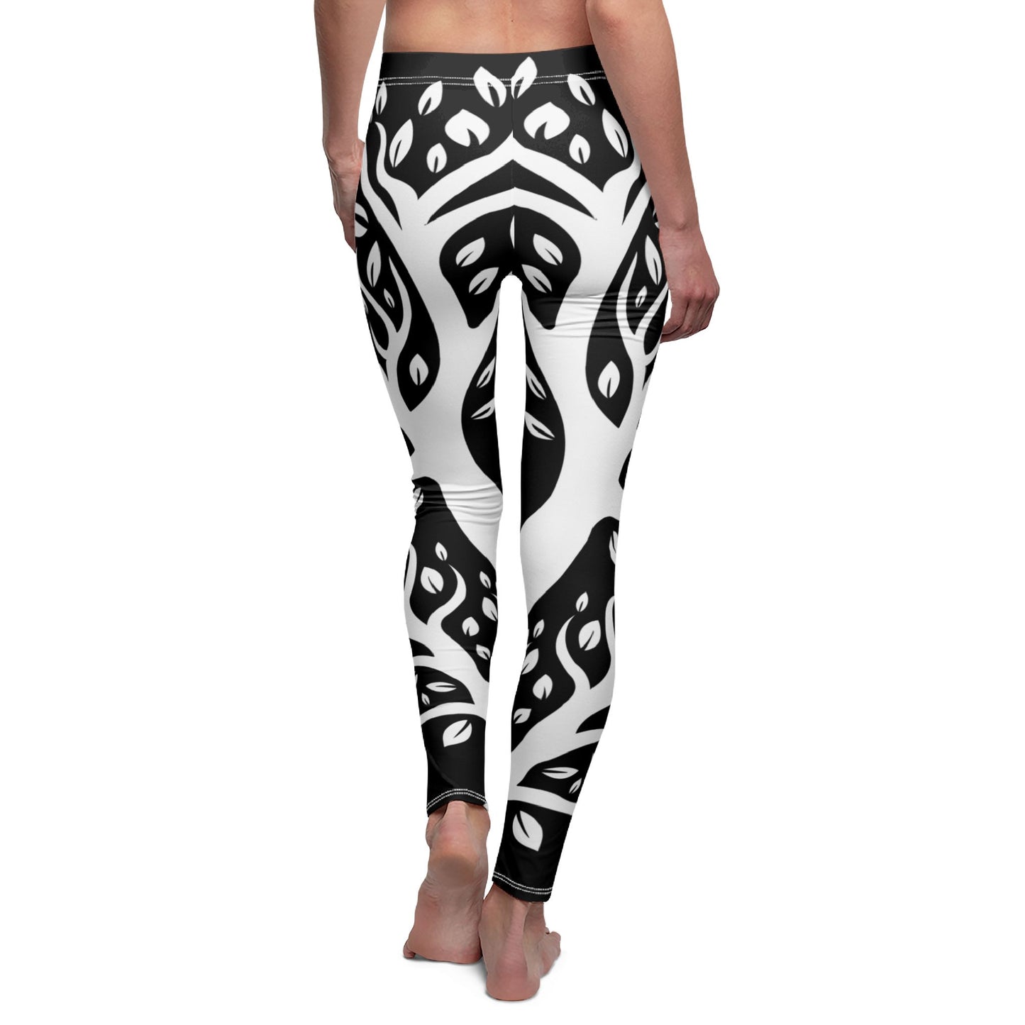 SCHLINGPFLANZEN OPTIK FLORALE PFLANZEN • Olivenbaum Damen Leggins Schwarz • Beste Leggings für Sport & Freizeit