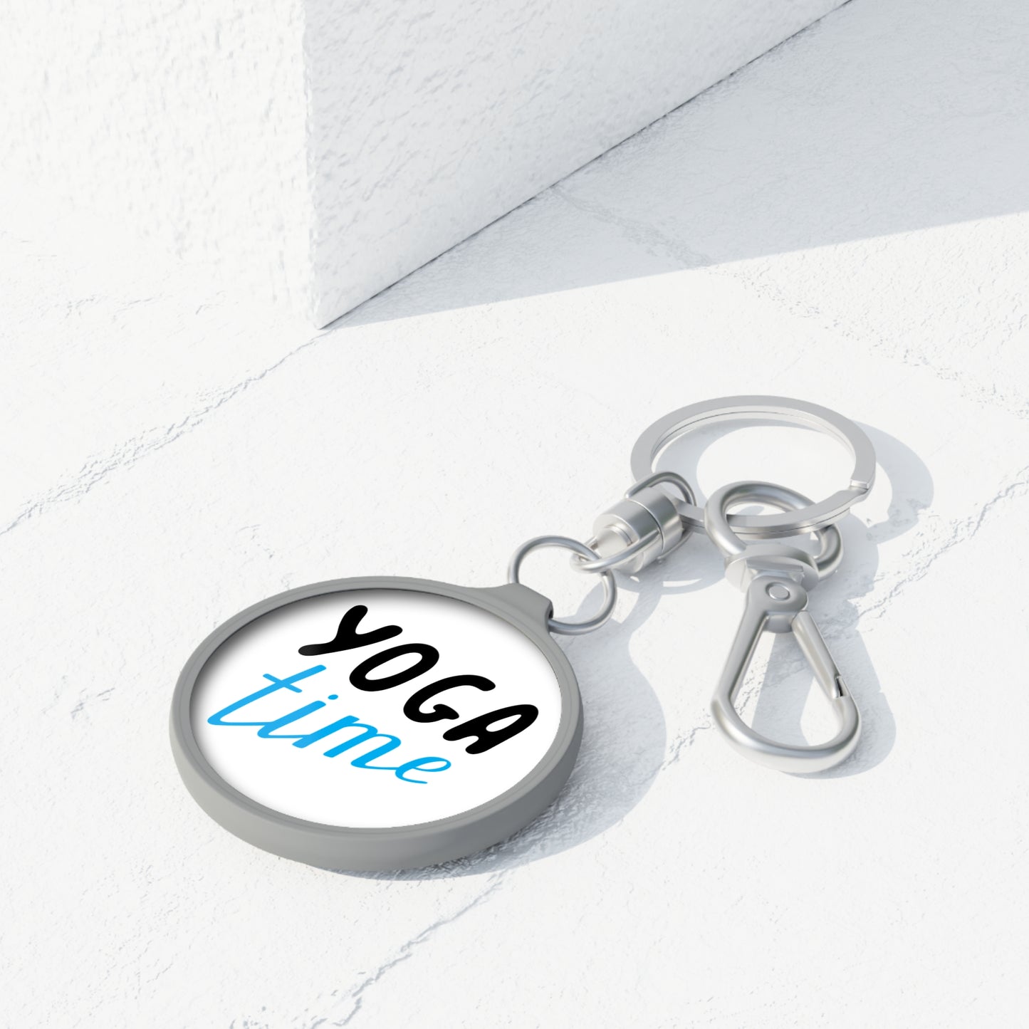 YOGA TIME - YOGA Liebhaber • Edler Luxus Schlüsselanhänger mit Karabiner für Frauen & Männer