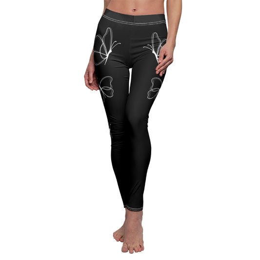 SCHMETTERLINGE, SCHMETTERLINGSMOTIV EIN-STRICH-ZEICHNUNG Damen Leggins • Beste Leggings für Sport & Freizeit