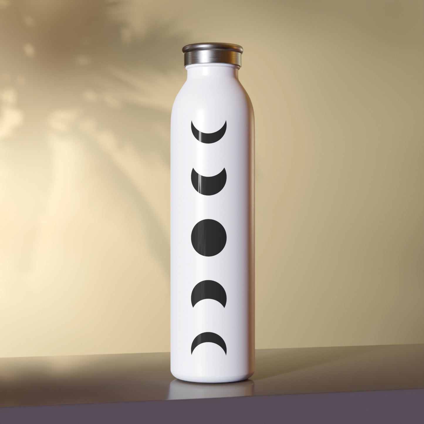 MONDPHASEN MONDZYKLUS • Edelstahl Thermosflasche SLIM • 600 ml