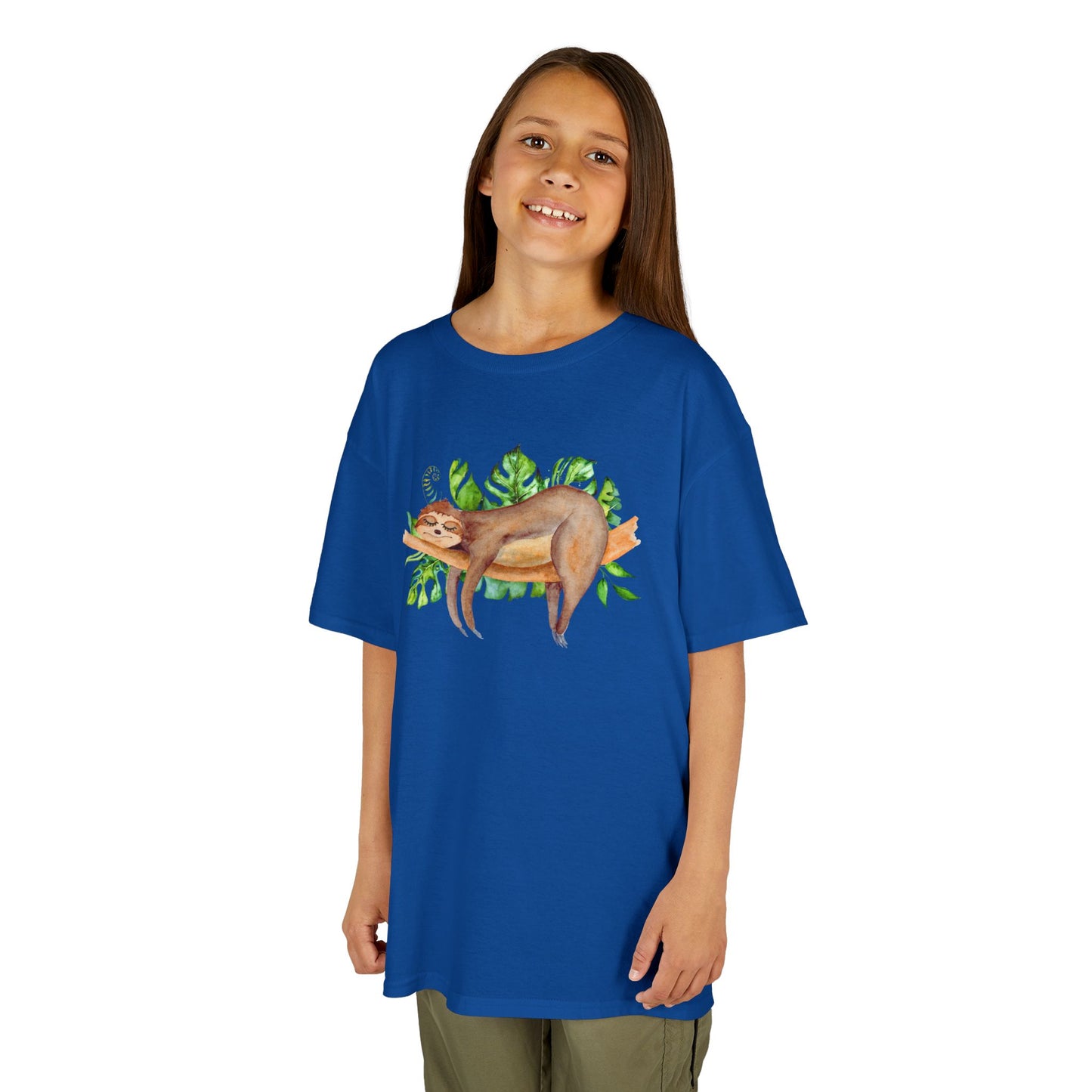 FAULTIER NIEDLICH SÜß COMIC ZEICHNUNG • Oversize Kinder T-Shirt Mädchen Jungen • BIO Baumwolle 🌿