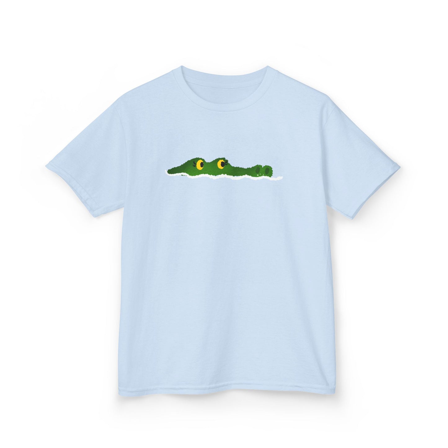 KROKODIL IM WASSER - Tiermotiv Comic LUSTIG• Kinder Oversize T-Shirt für Mädchen & Jungen (7–16 Jahre) • BIO Baumwolle 🌿