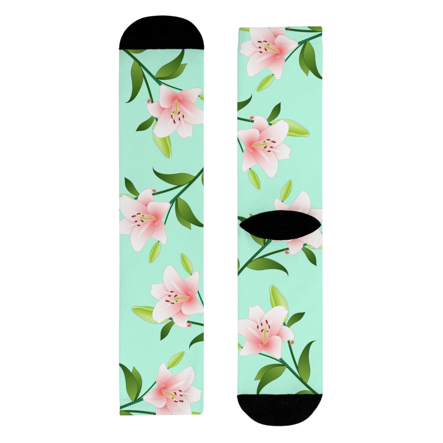 BLUMENMUSTER FLORAL • HAPPY SOCKS Crew Socken Türkis mit Motiv
