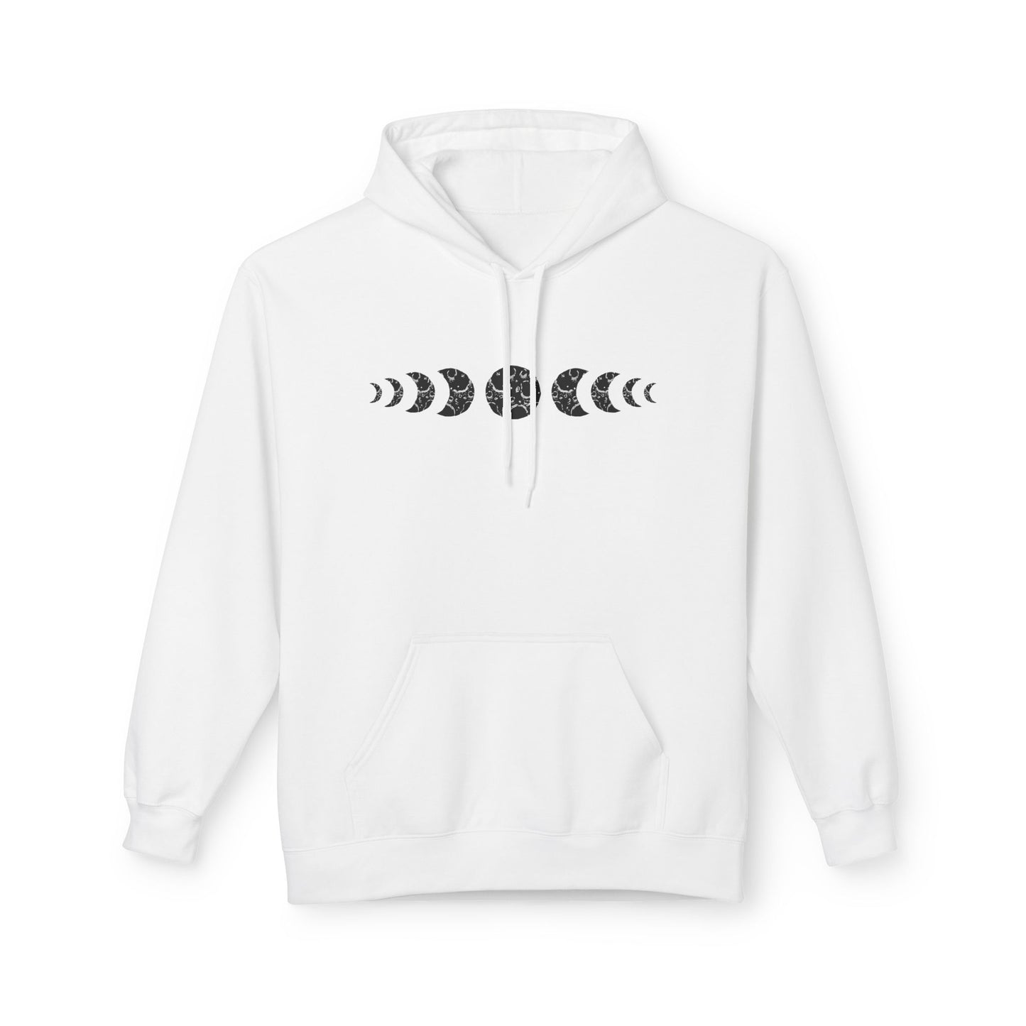 MONDPHASEN ZEICHNUNG MONDKRATER • Spiritueller Hoodie für Damen & Herren • Baumwolle 🌿