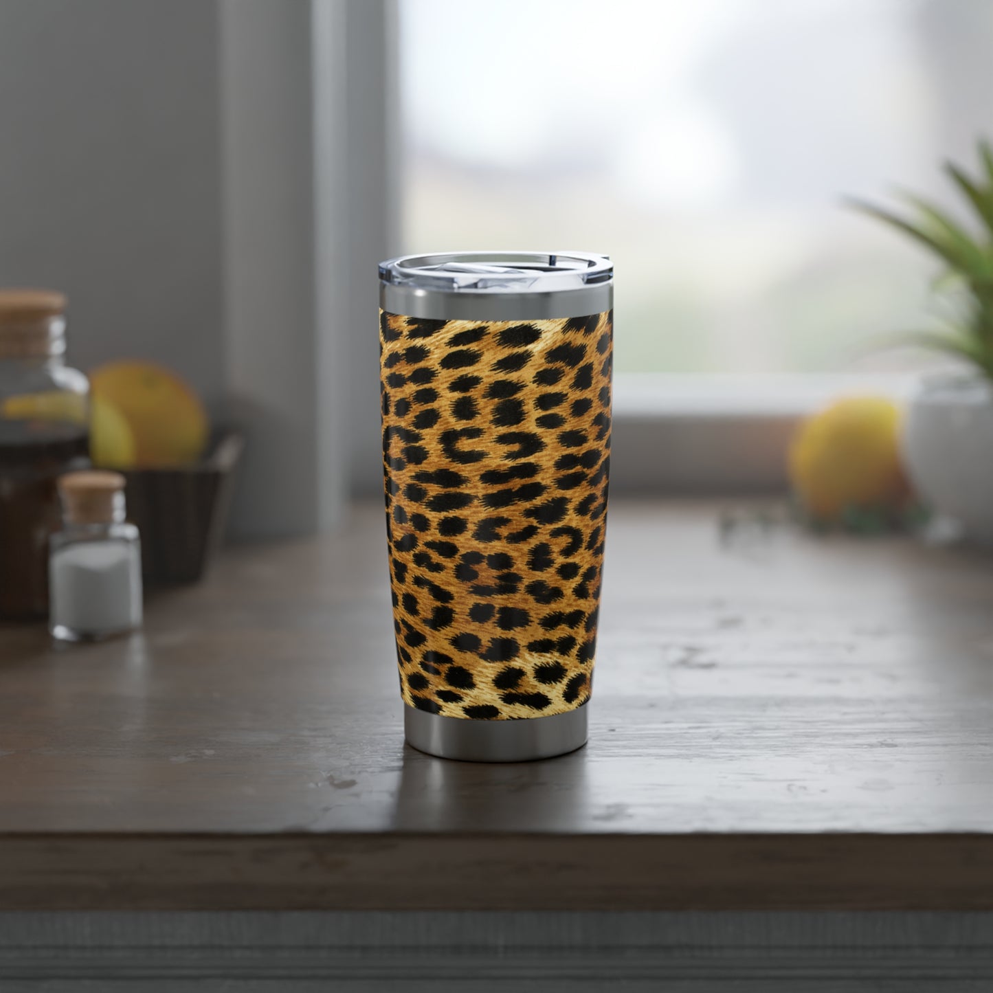LEOPARDEN KATZE ANIMAL PRINT TIGER • Thermo-Reisebecher XL • 590 ml • Tumbler Vagabond