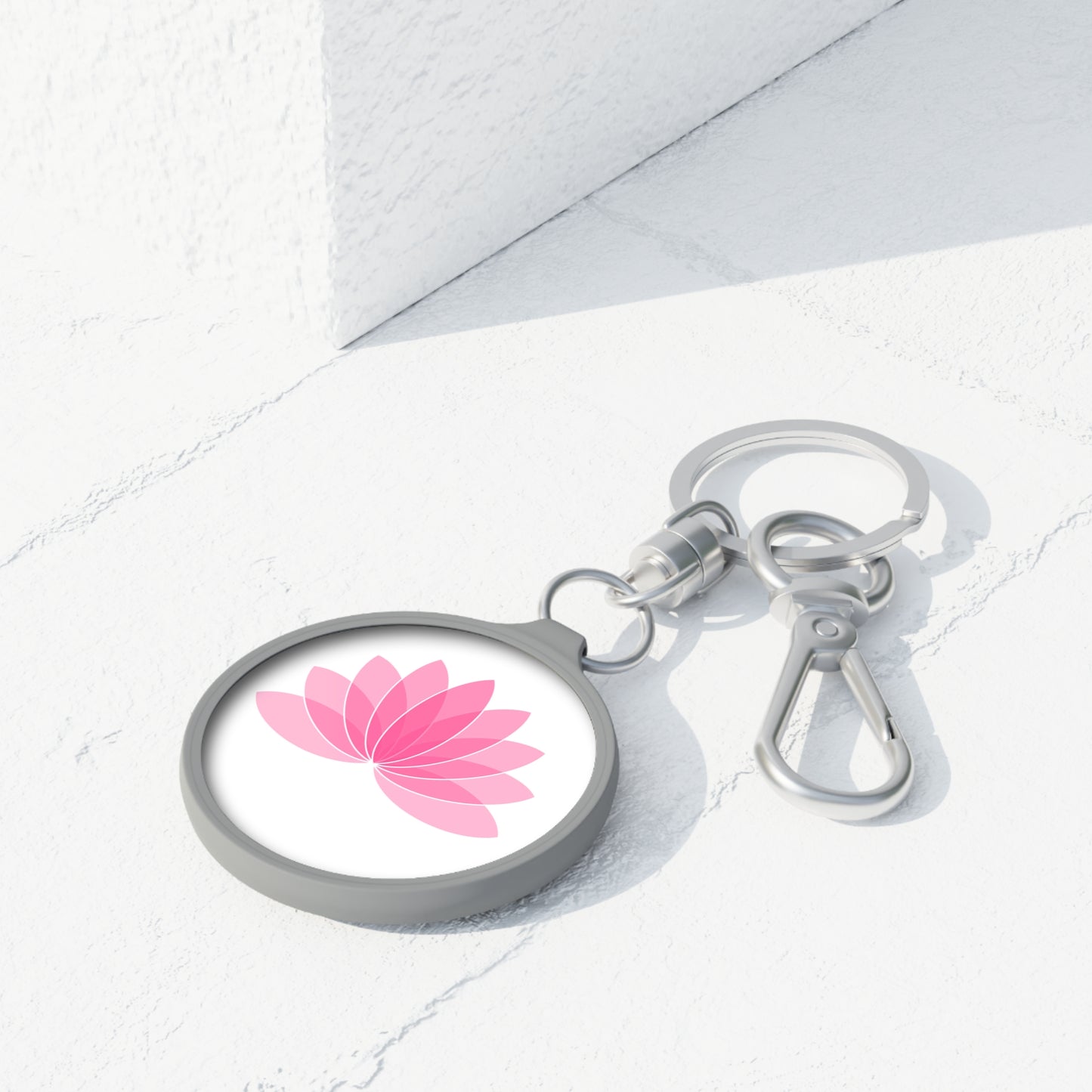 LOTSBLÜTE PASTELL ROSA PINK • Edler Luxus Schlüsselanhänger mit Karabiner für Frauen & Männer